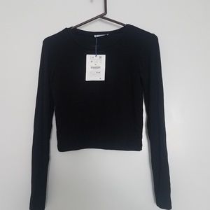 Zara long-sleeve cropped top